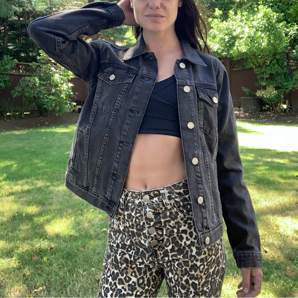 NWT Gap Black Denim Jacket